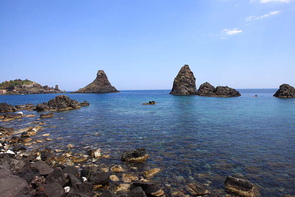 Faraglioni, Acitrezza, Catania Province, Sicily, Italy, Mediterranean, Europe