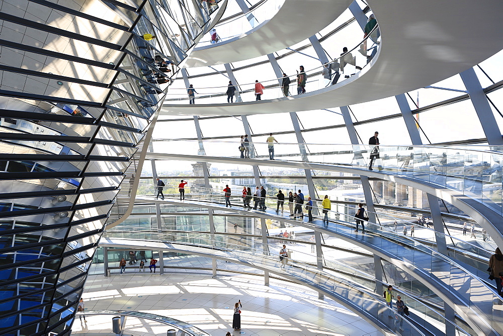 The Dome by Norman Foster, Reichstag Parliament Building, Berlin, Germany, Europe