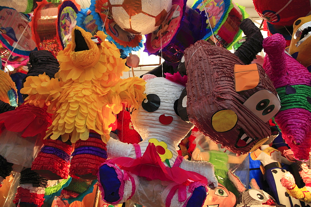 Pinatas, Market, Xochimilco, Mexico City, Mexico, North America