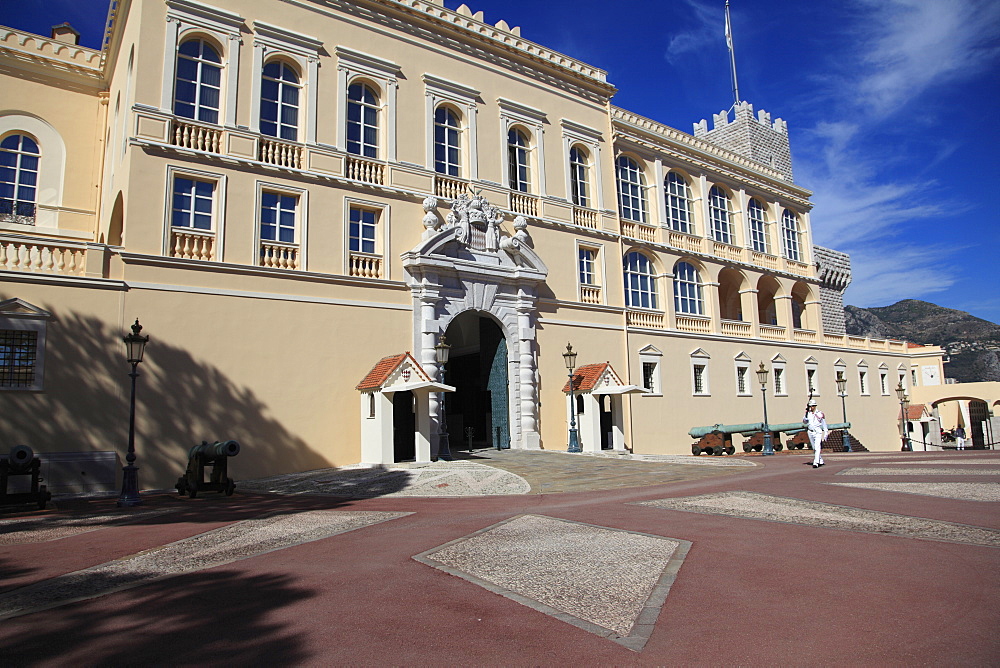 Princes of Grimaldi Palace (Royal Palace), Monaco, Cote d'Azur, Mediterranean, Europe