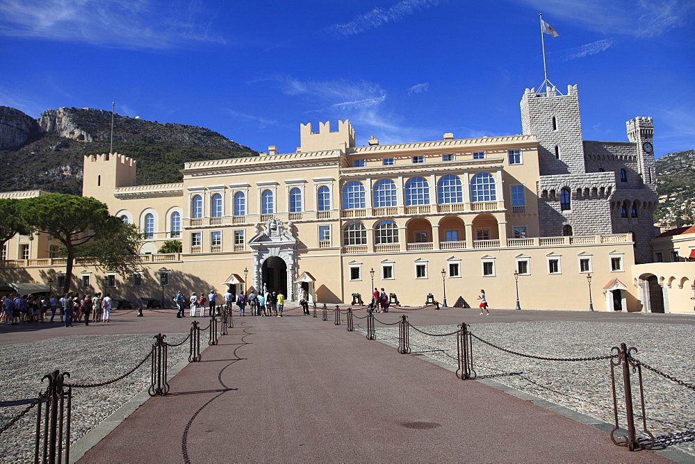 Princes of Grimaldi Palace, Royal Palace, Monaco, Cote d'Azur, Mediterranean, Europe