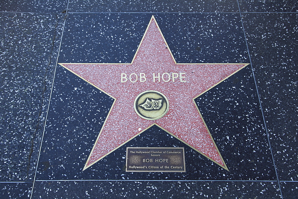 Bob Hope, Star, Hollywood Walk of Fame, Hollywood Boulevard, Hollywood, Los Angeles, California, United States of America, North America