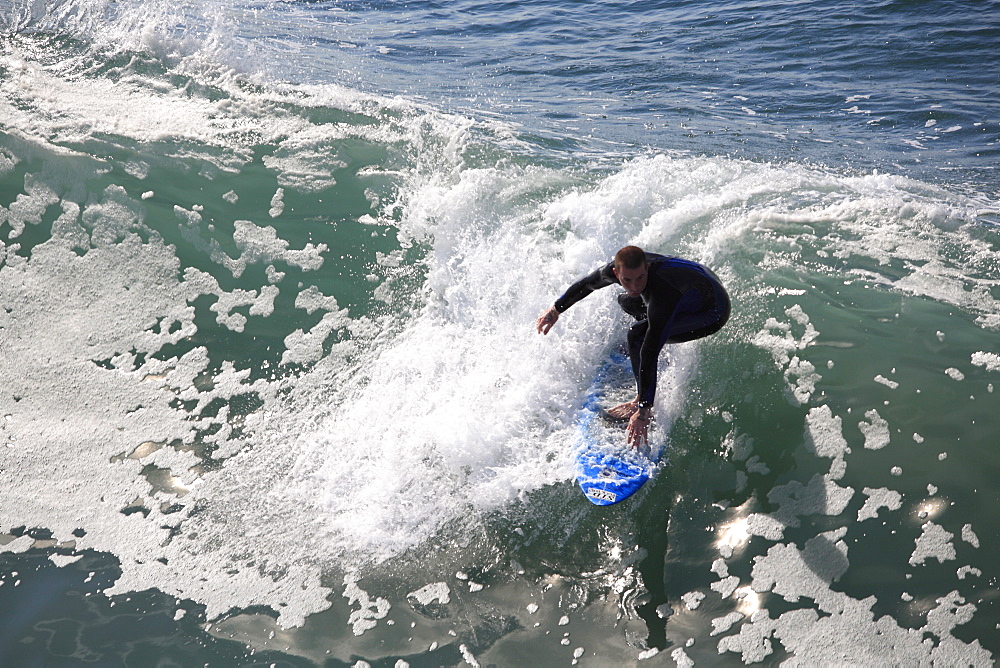 Surfer, Hermosa Beach, Los Angeles, California, United States of America, North America