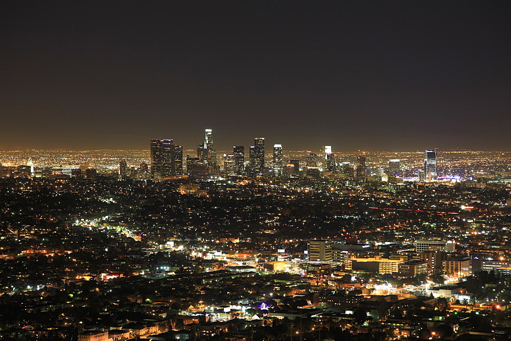 Downtown, Hollywood at night, Los Angeles, California, United States of America, North America