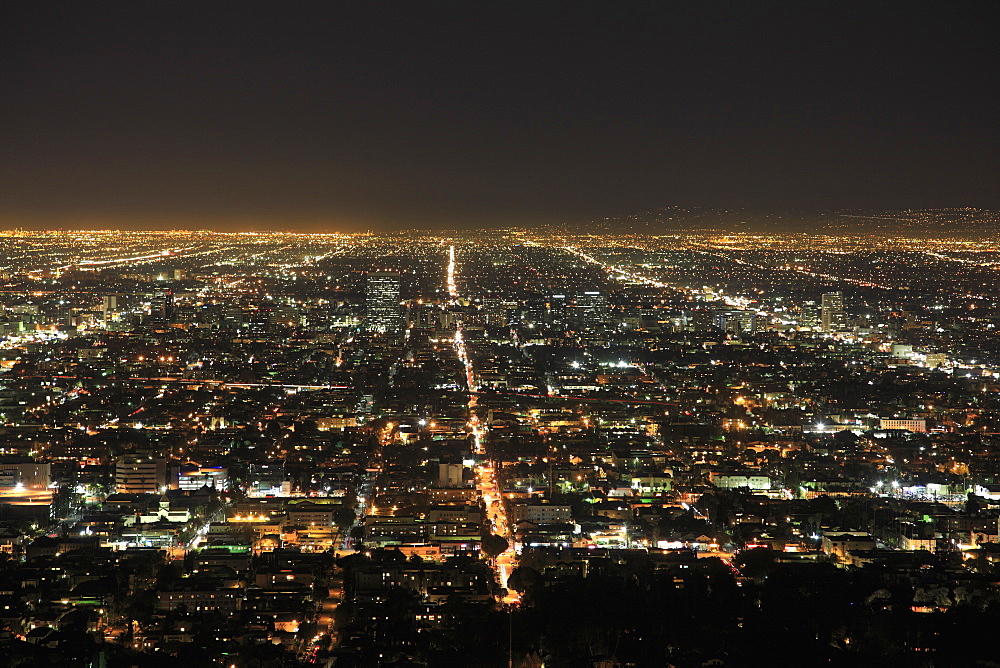 Los Angeles at night, Los Angeles, California, United States of America, North America