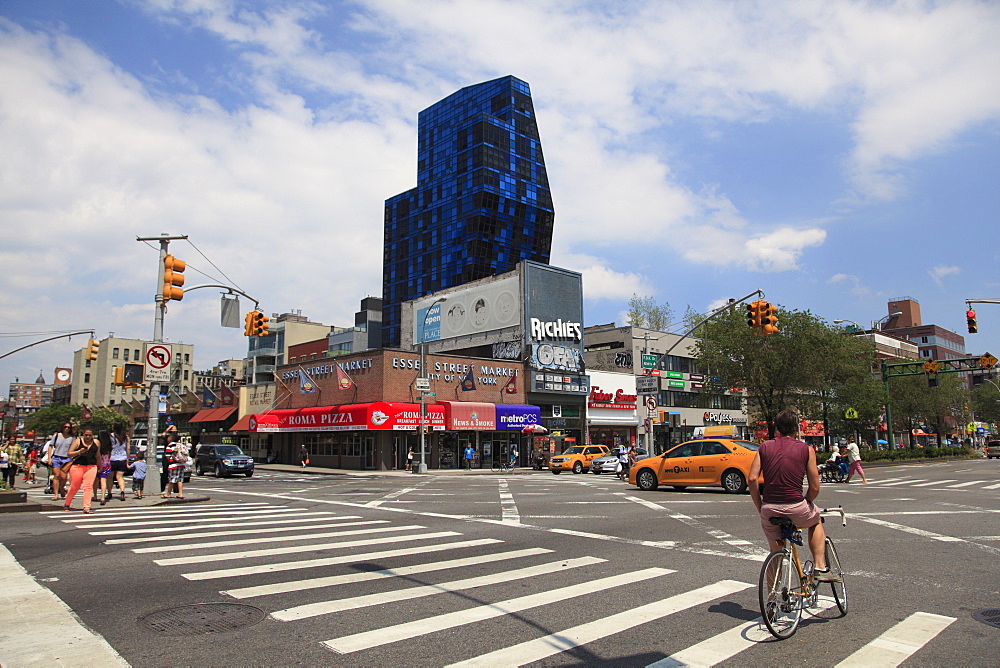 Blue Building, Luxury Apartment Building, Delancey Street, Lower East Side, Manhattan, New York City, United States of America, North America