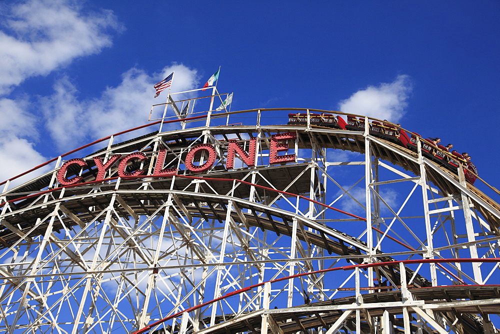 Cyclone roller coaster, Coney Island, Brooklyn, New York City, United States of America, North America