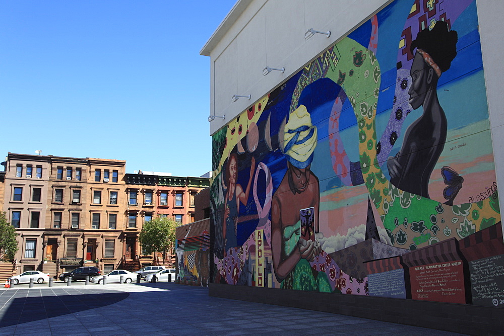 Mural, Harlem, Manhattan, New York City, United States of America, North America