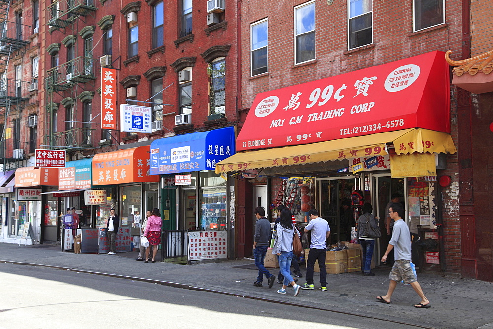 Street scene, Chinatown, Manhattan, New York  City, United States of America, North America