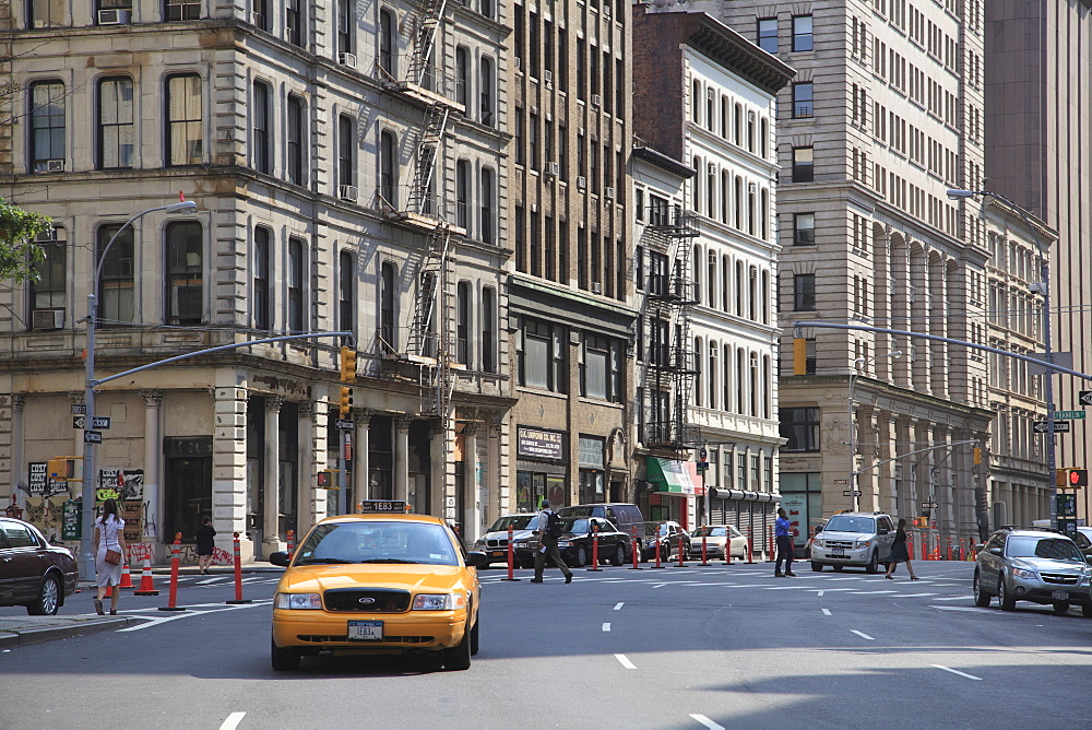 Street scene, Tribeca, Manhattan, New York City, United States of America, North America