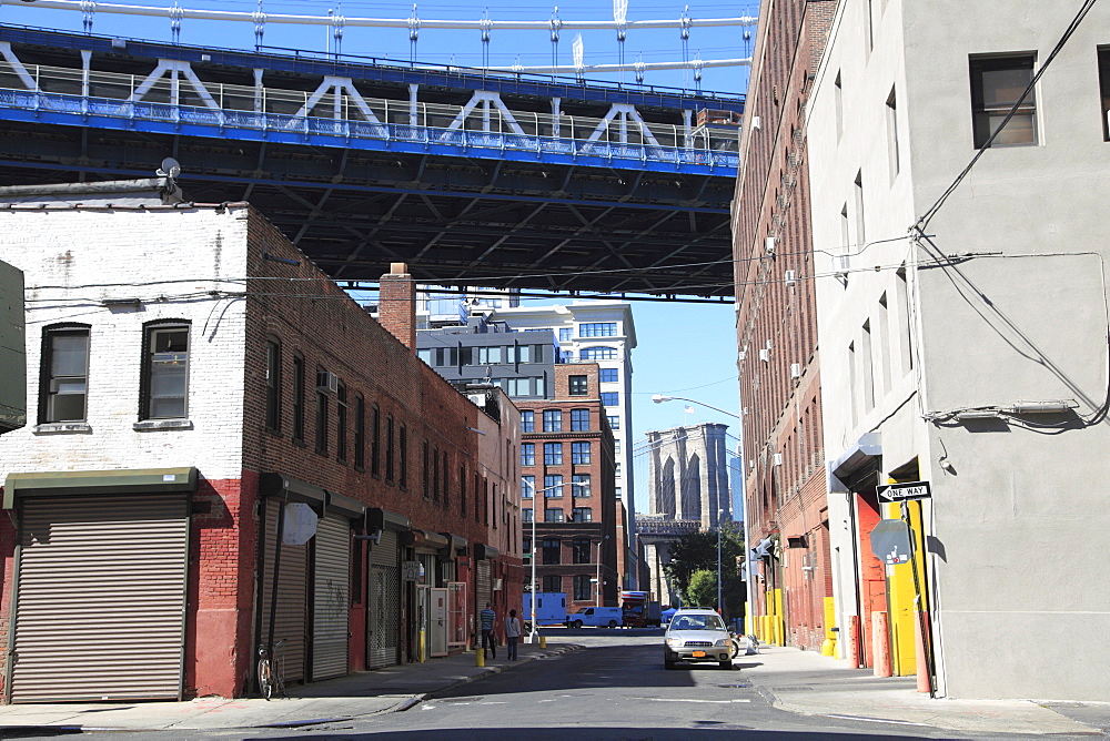 Manhattan and Brooklyn Bridges, DUMBO, Brooklyn, New York City, United States of America, North America