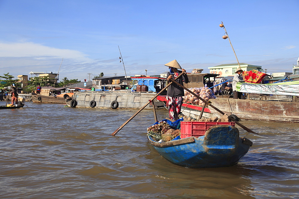 Cai Rang Floating Market, Mekong Delta, Can Tho Province, Vietnam, Indochina, Southeast Asia, Asia 