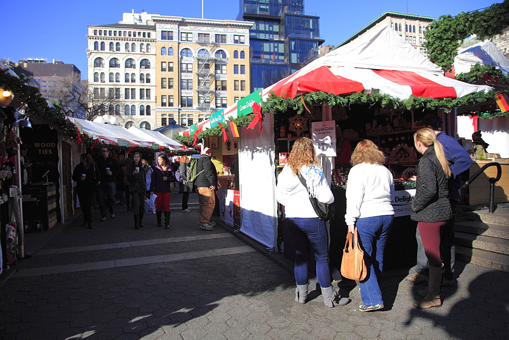 Union Square Annual Holiday, Christmas Market, Manhattan, New York City, United States of America, North America