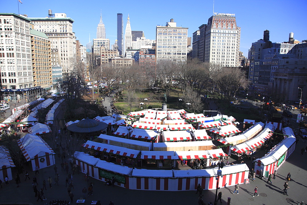 Union Square Annual Holiday, Christmas Market, Manhattan, New York City, United States of America, North America