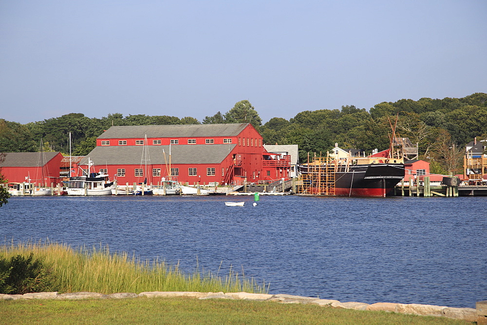 Mystic Seaport, The Museum of America and the Sea, Mystic River, Connecticut, New England, United States of America, North America