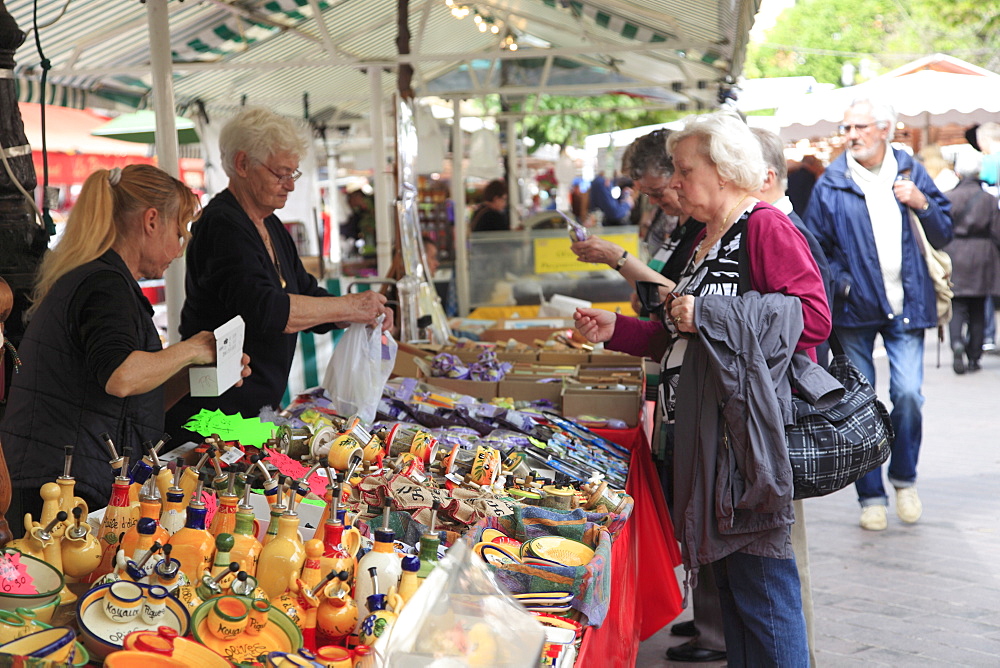 Market, Cours Saleya, Old Town, Nice, Alpes Maritimes, Provence, Cote d'Azur, French Riviera, France, Europe