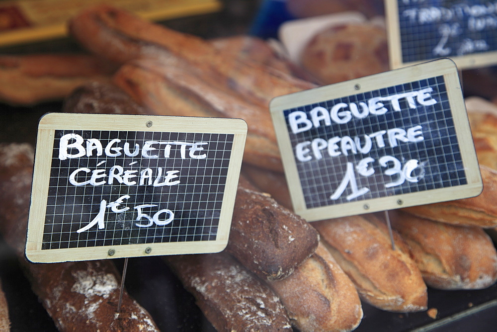 Baguettes, Market, Cours Saleya, Old Town, Nice, Provence, Cote d Azur, French Riviera, France, Europe