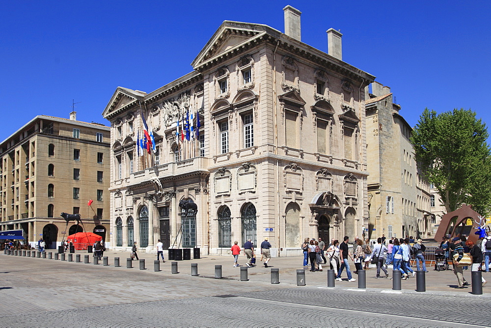 City Hall, Vieux Port (Old Port), Marseille, Bouches du Rhone, Provence Alpes Cote d'Azur, Provence, France, Europe