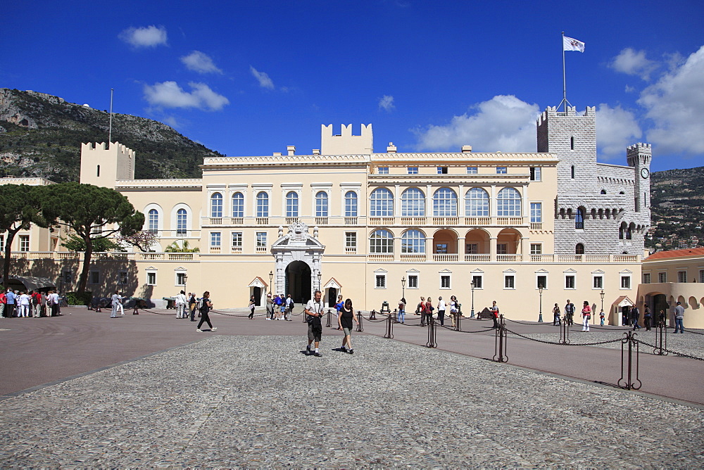 Princes of Grimaldi Palace (Royal Palace), Monaco, Cote d'Azur, Mediterranean, Europe