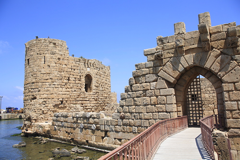 Crusader Sea Castle, Sidon, Lebanon, Middle East