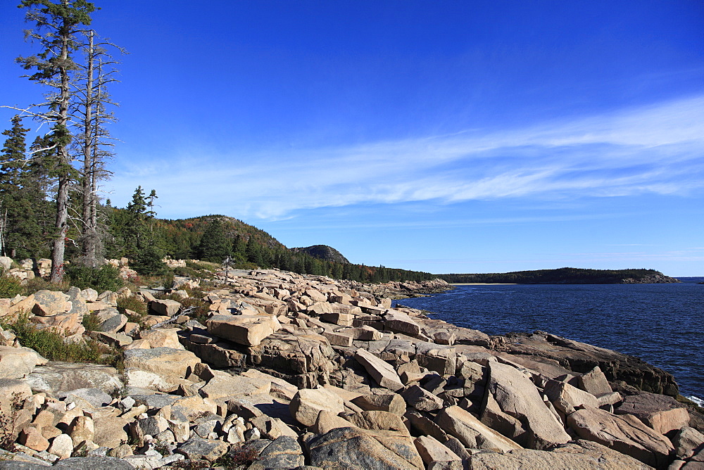 Atlantic Coastline, Acadia National Park, Mount Desert Island, Maine, New England, United States of America, North America