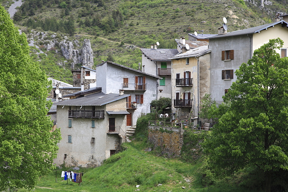 The Village of La Brigue, Roya Valley, Alpes Maritimes, Cote d'Azur, Provence, France, Europe