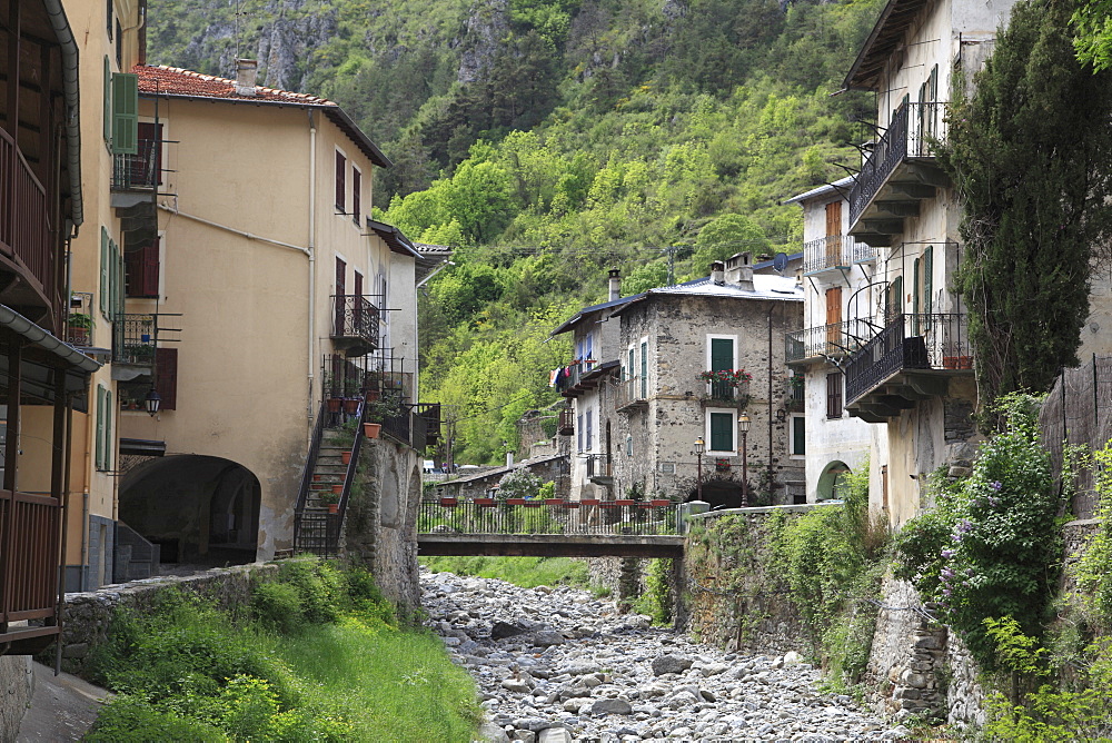 The Village of La Brigue, Roya Valley, Alpes Maritimes, Cote d'Azur, Provence, France, Europe