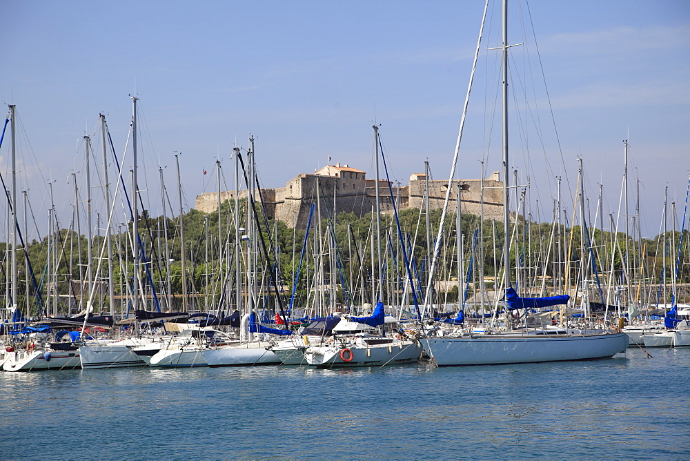 Fort Carre, Port Vauban, Harbor, Antibes, Cote d'Azur, French Riviera, Provence, France, Mediterranean, Europe