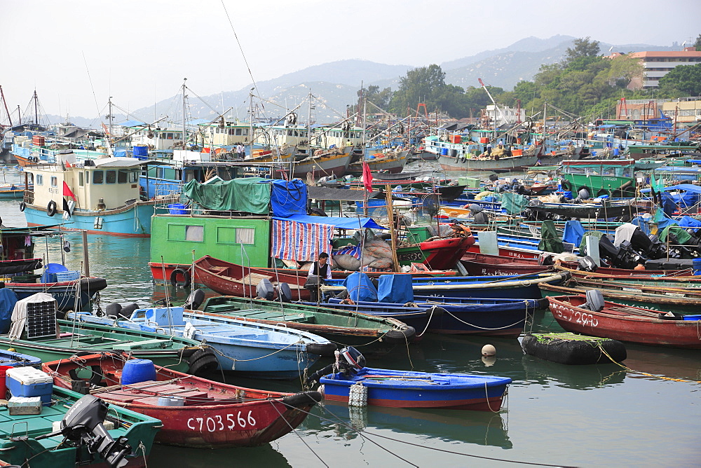 Cheung Chau Island, Harbor, Fishing Boats, Hong Kong, China, Asia