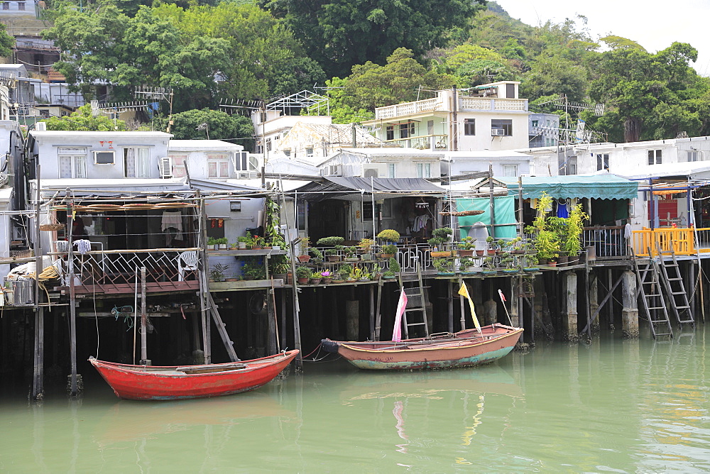 Stilt Houses, Canal, Tai O Fishing Village, Lantau Island, Hong Kong, China, Asia