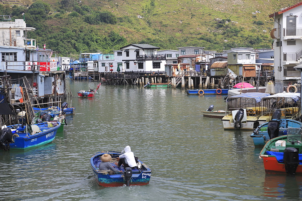 Stilt Houses, Canal, Tai O Fishing Village, Lantau Island, Hong Kong, China, Asia