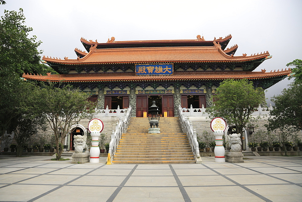 The Main Shrine Hall of Buddha, Po Lin Monastery, Hong Kong, China, Asia