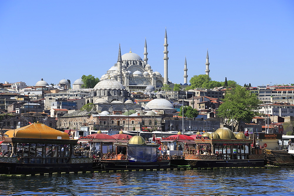 Old City, Suleymaniye Mosque, Eminonu, Golden Horn, Bosphorus, Istanbul, Turkey, Europe