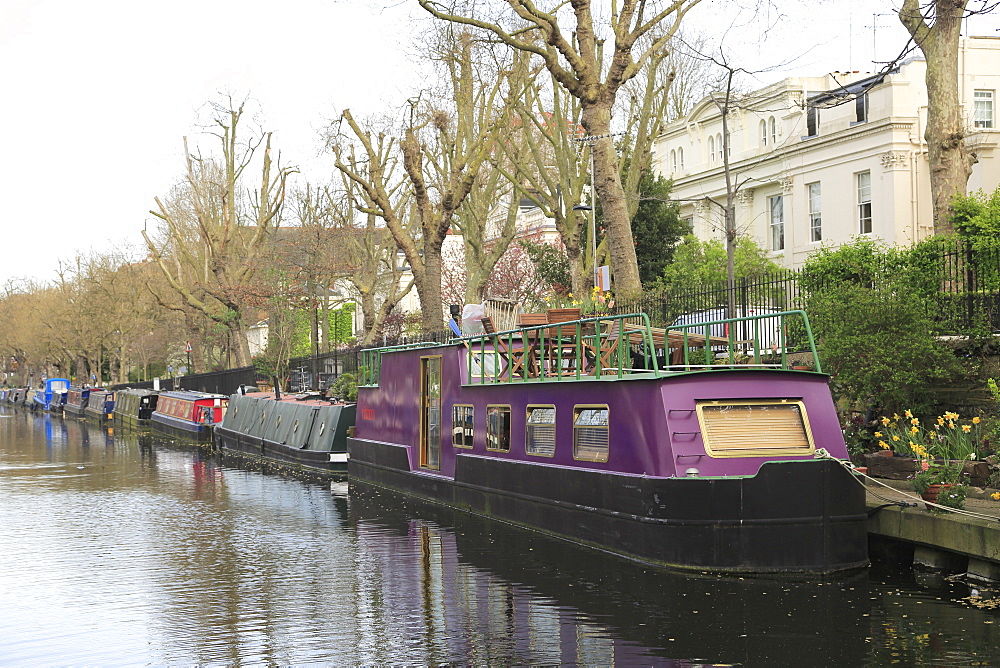 House Boats, Little Venice, Regents Canal, London, England, United Kingdom, Europe