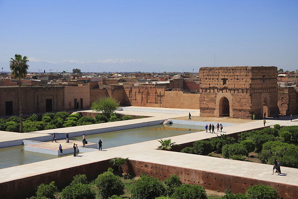 El Badi Palace (Badii Palace) (Badia Palace), The Incomparable Palace, 16th century, Marrakesh (Marrakech), Morocco, North Africa, Africa