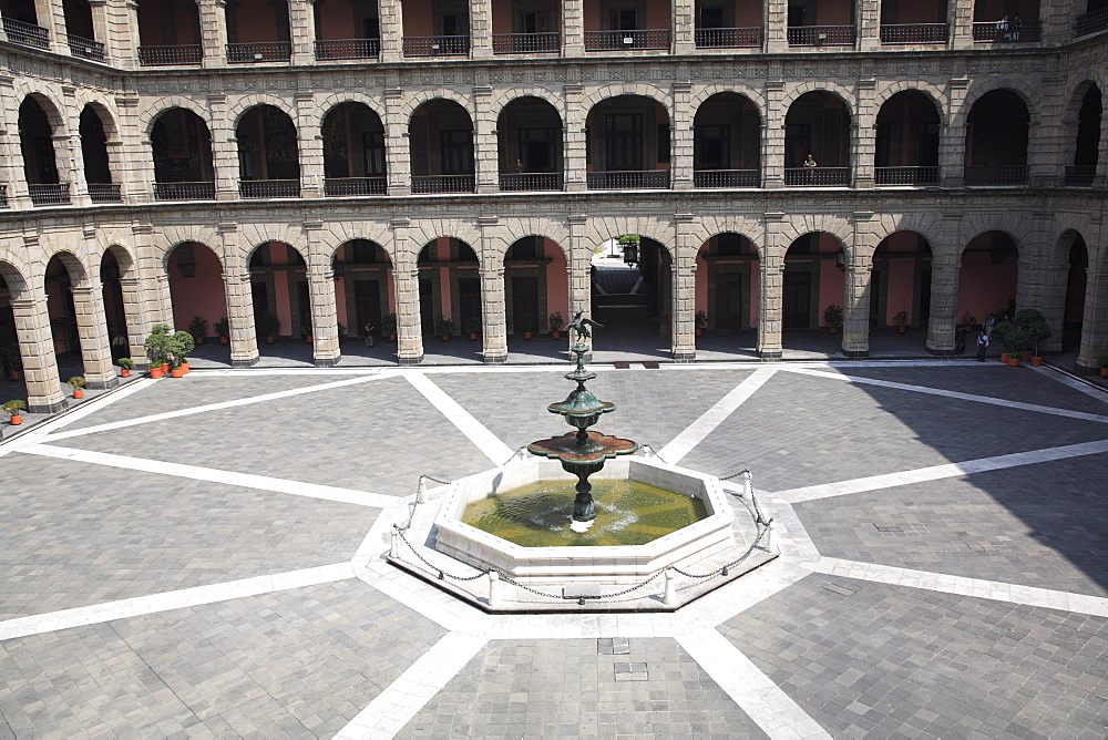 Interior Courtyard, National Palace (Palacio Nacional), Zocalo, Plaza de la Constitucion, Mexico City, Mexico, North America