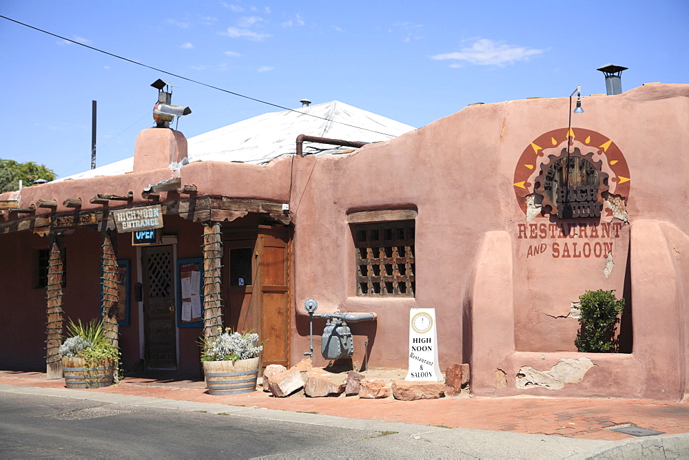 Restaurant and saloon, adobe architecture, Old Town, Albuquerque, New Mexico, United States of America, North America