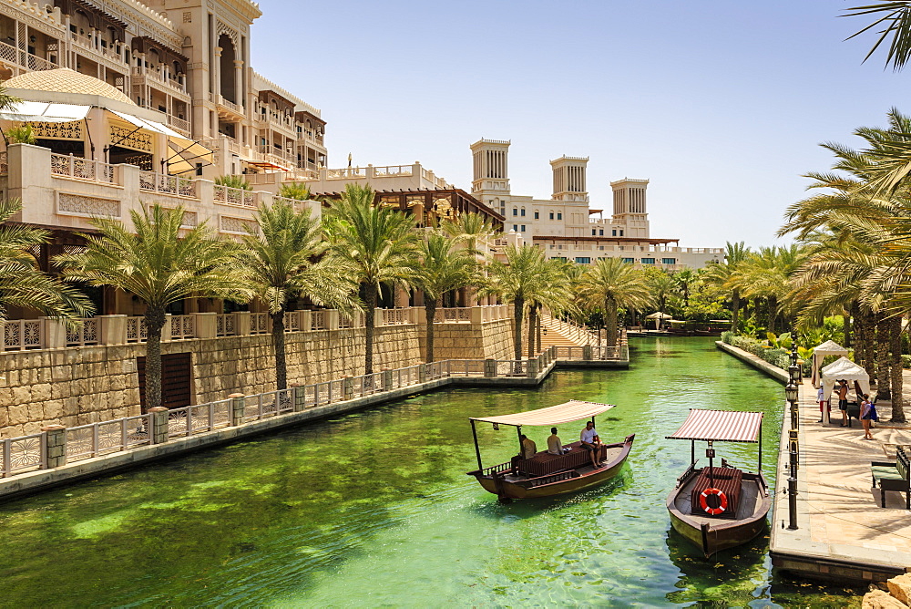 Dhows cruise around the Madinat Jumeirah Hotel, Dubai, United Arab Emirates, Middle East 