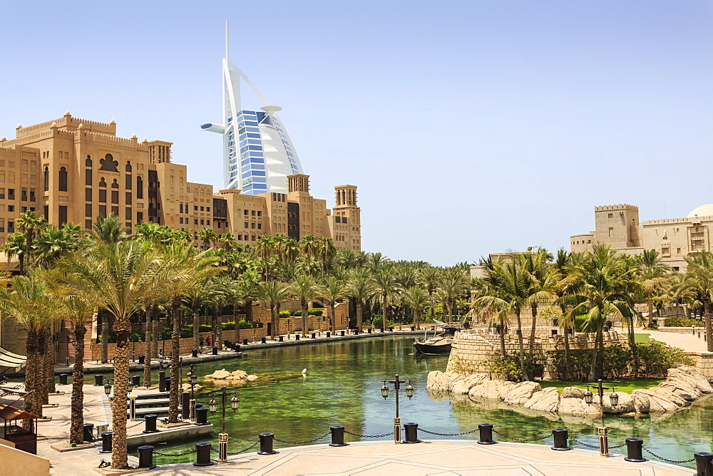 Madinat Jumeirah Hotel and Burj Al Arab, Dubai, United Arab Emirates, Middle East 