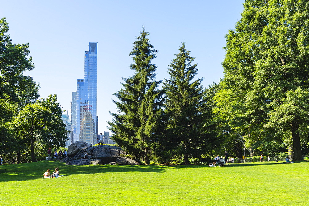 Skyscrapers bordering Central Park, Manhattan, New York City, New York, United States of America, North America