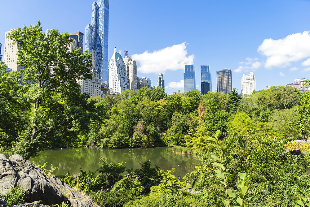 The Pond, Central Park, Manhattan, New York City, New York, United States of America, North America