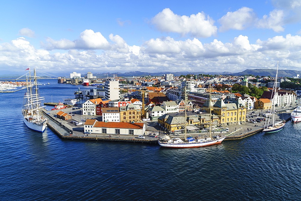 Stavanger harbour, Stavanger, Norway's third largest city and centre of the country's oil industry, Norway, Scandinavia, Europe