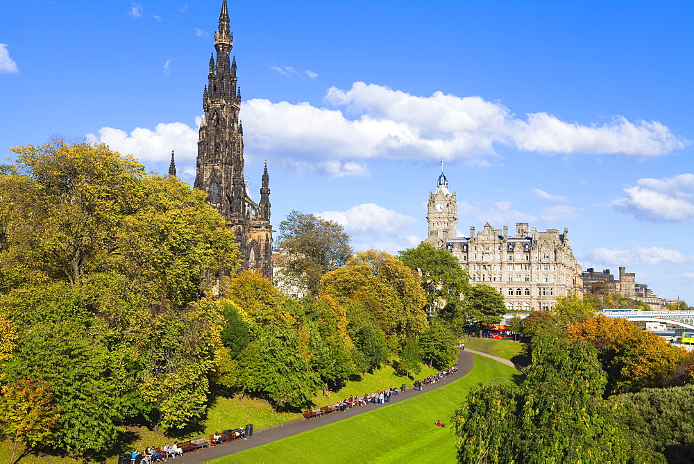 Princes Street Gardens, Edinburgh, Lothian, Scotland, United Kingdom, Europe