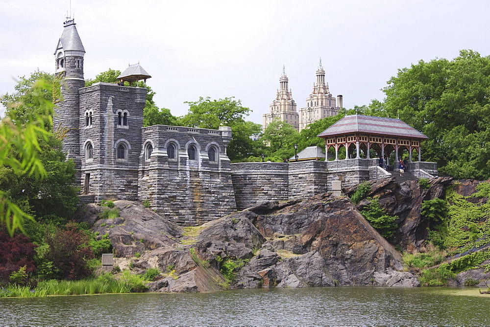 Belvedere Castle and Turtle Pond, Central Park, Manhattan, New York City, New York, United States of America, North America