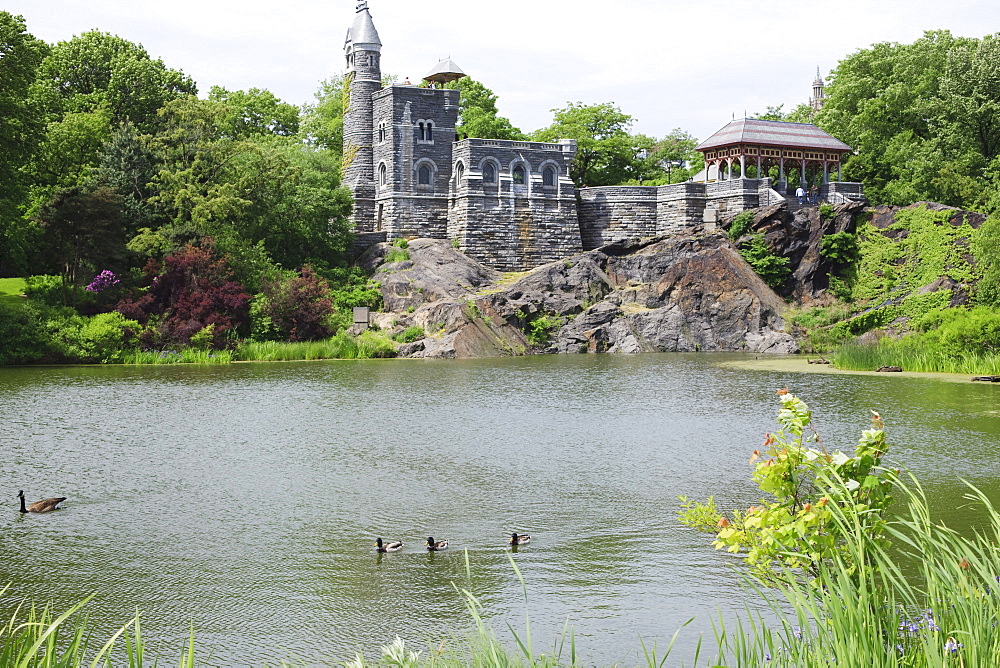 Belvedere Castle and Turtle Pond, Central Park, Manhattan, New York City, New York, United States of America, North America