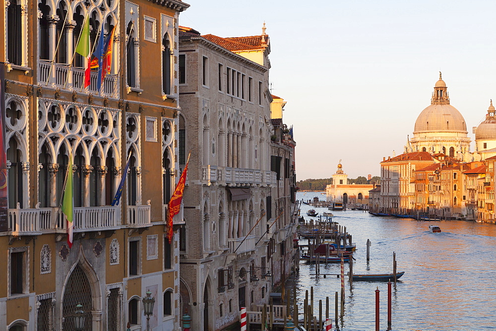 The Grand Canal and the domed Santa Maria Della Salute, Venice, UNESCO World Heritage Site, Veneto, Italy, Europe