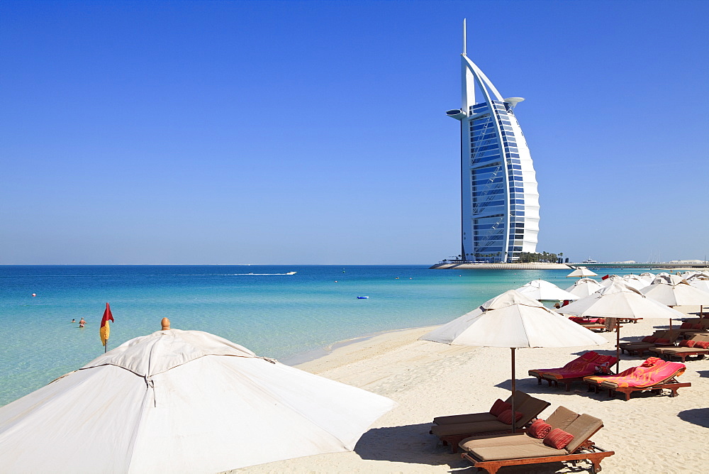 The iconic Burj Al Arab Hotel, Jumeirah, Dubai, United Arab Emirates, Middle East