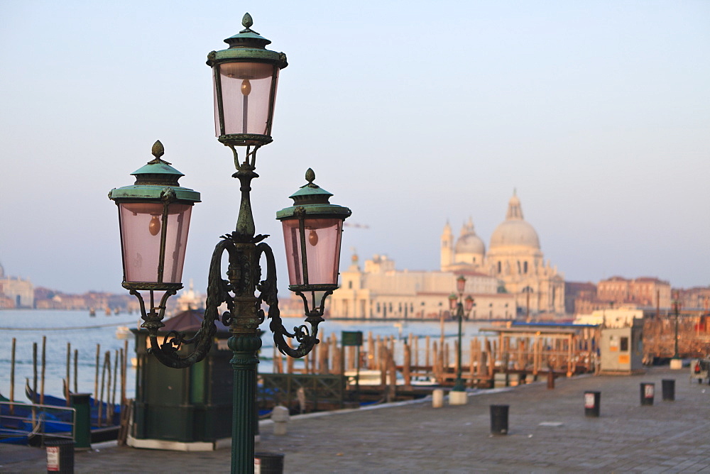 Riva degli Schiavoni and Santa Maria della Salute, Venice, UNESCO World Heritage Site, Veneto, Italy, Europe