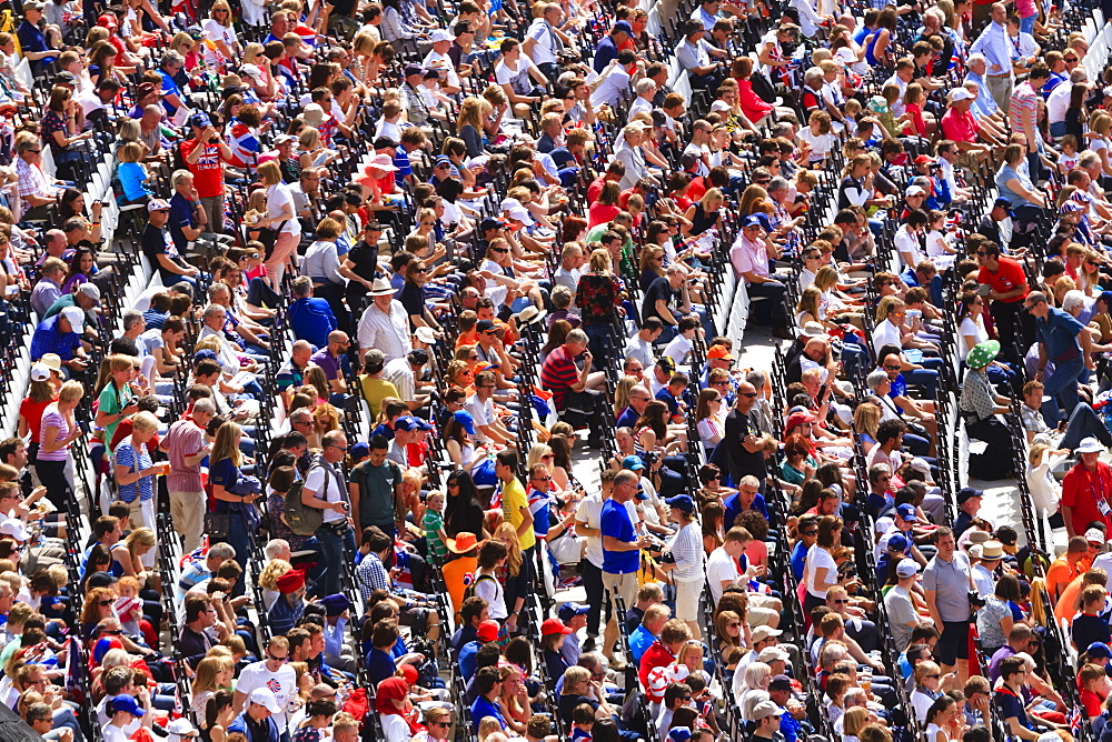 Large crowd of spectators in a sports arena, London, England, United Kingdom, Europe