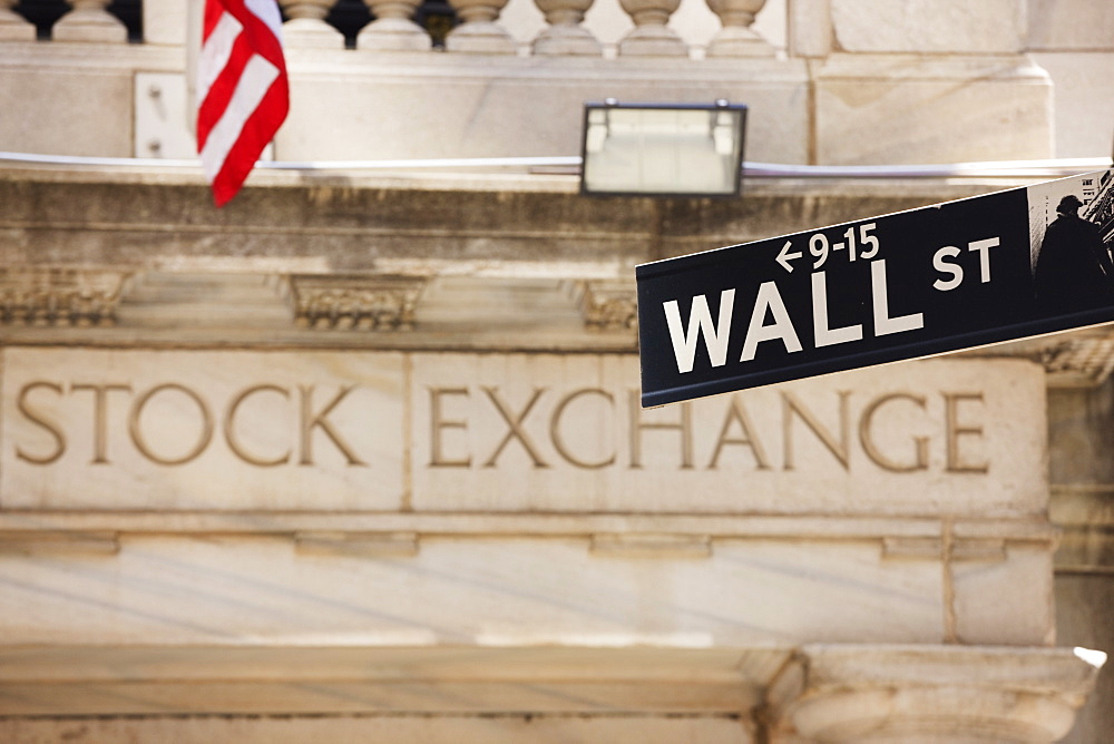 The New York Stock Exchange, Wall Street, Manhattan, New York City, New York, United States of America, North America